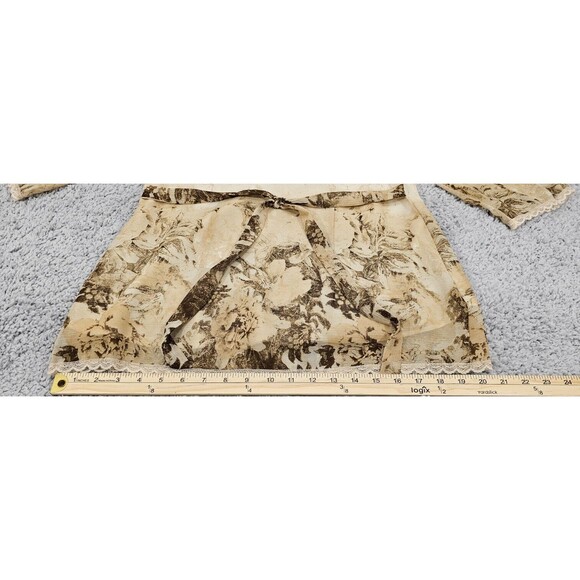VTG 90s Tunic Top Women S Muted Beige Ombre Floral V-Neck Ethereal Whimsy Fairy - Picture 9 of 9